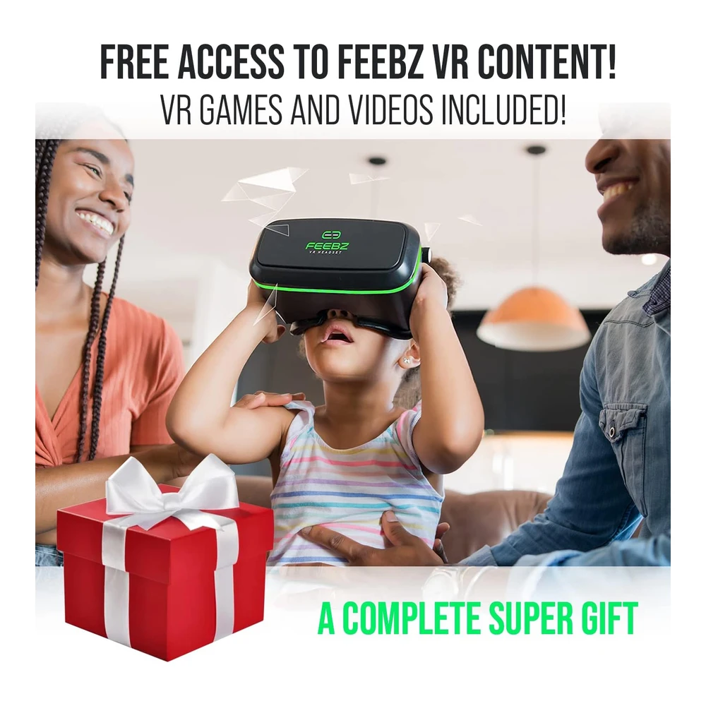 AUDÍFONOS DE REALIDAD VIRTUAL Y GAFAS UNIVERSALES 3D DE REALIDAD VIRTUAL | VERDE