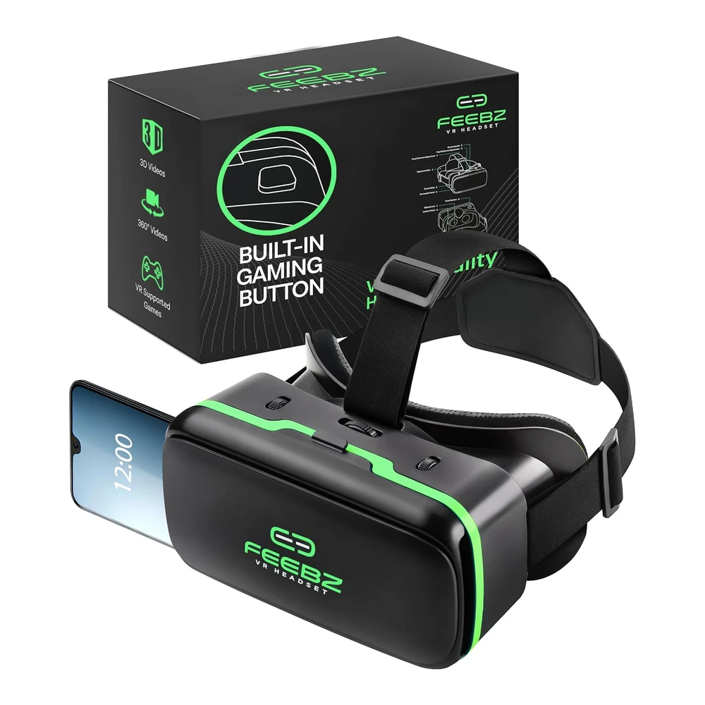 AUDÍFONOS DE REALIDAD VIRTUAL Y GAFAS UNIVERSALES 3D DE REALIDAD VIRTUAL | VERDE
