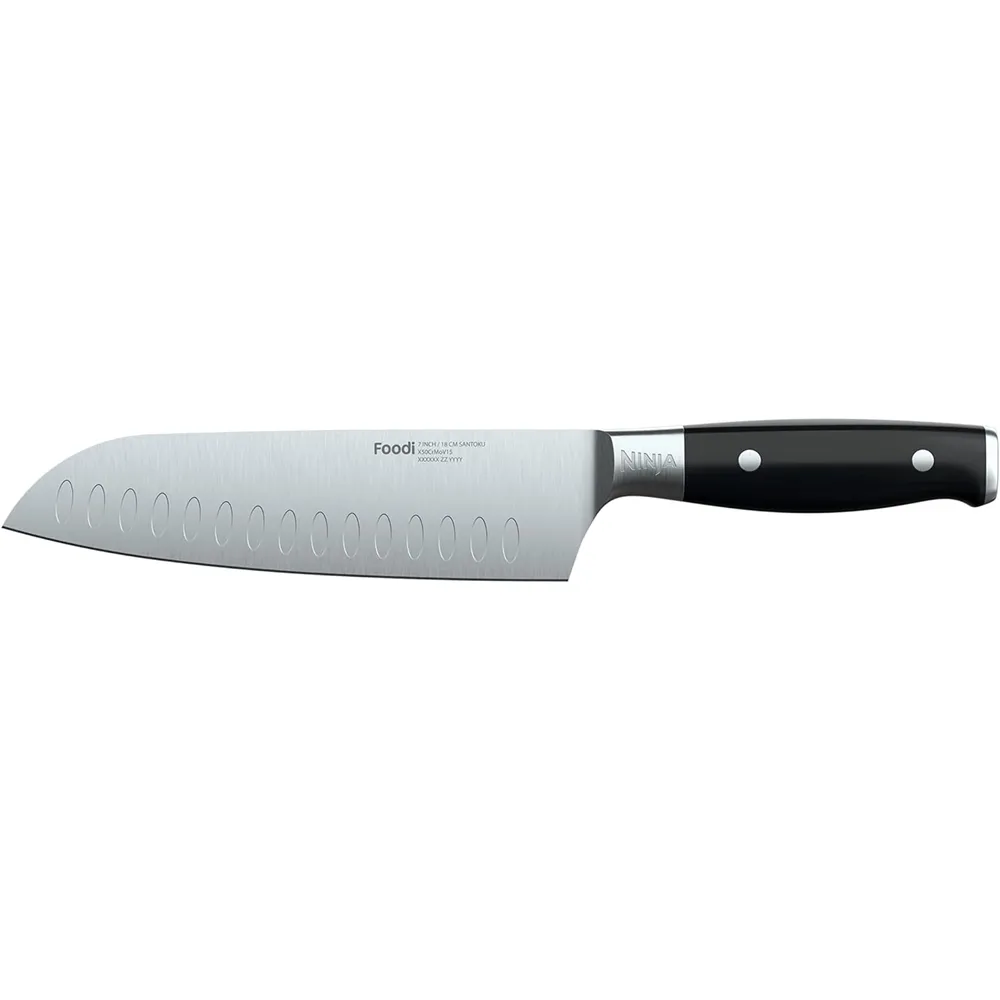 Ninja cuchillo Santoku K30118 Foodi NeverDull 7" acero alemán | Negro Y Acero Inoxidable