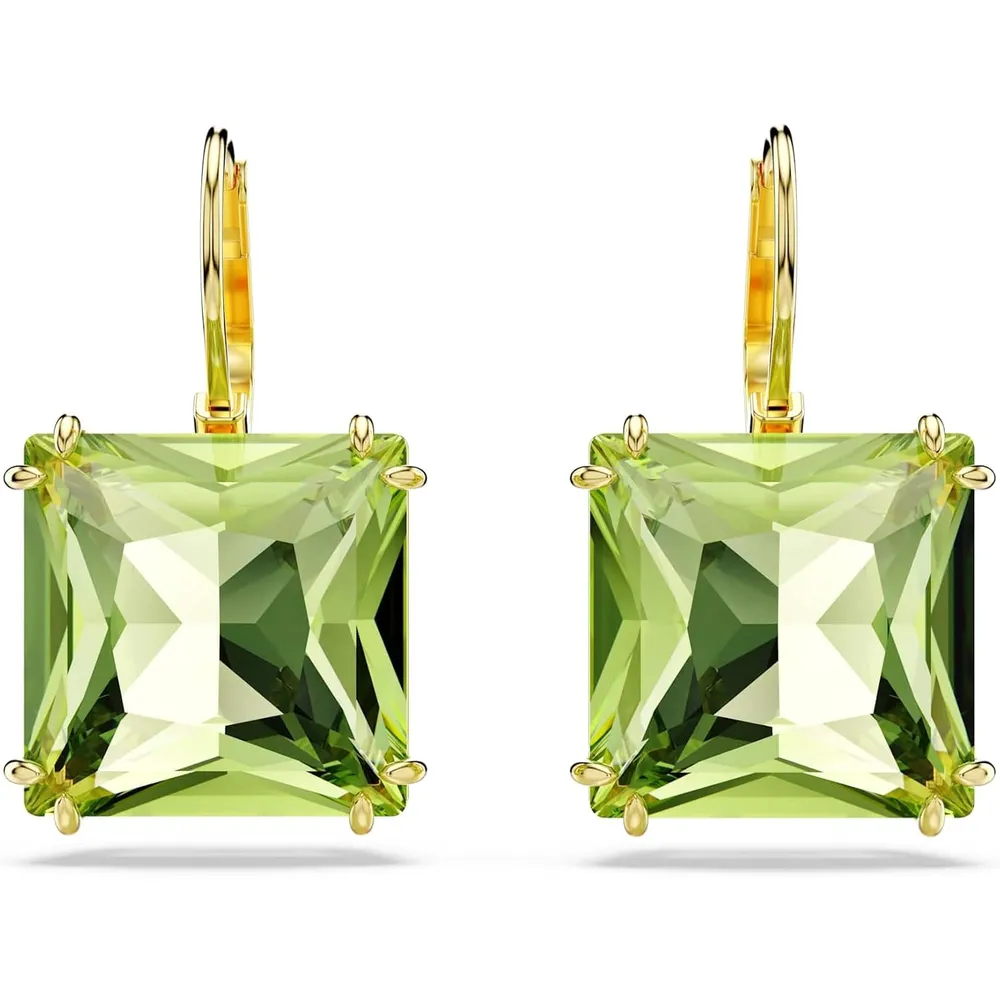 SWAROVSKI ARETES STUD OCTAGONO MILLENIA ACABADO ORO PARA MUJER | VERDE