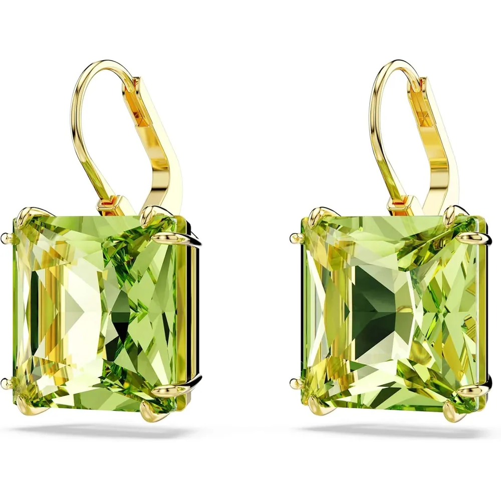 SWAROVSKI ARETES STUD OCTAGONO MILLENIA ACABADO ORO PARA MUJER | VERDE
