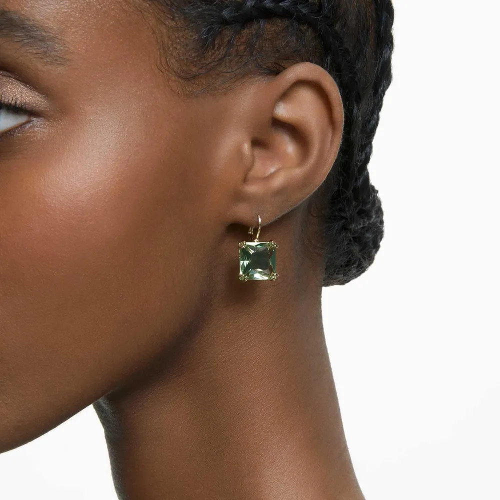 SWAROVSKI ARETES STUD OCTAGONO MILLENIA ACABADO ORO PARA MUJER | VERDE