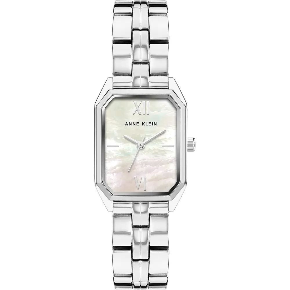 Anne Klein AK/3774BKGB reloj femenino con brazalete | 24 mm - Plateado
