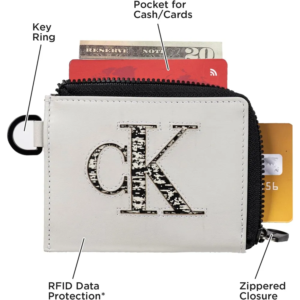 TARJETERO CALVIN KLEIN SLIM RFID GRIS HOMBRE