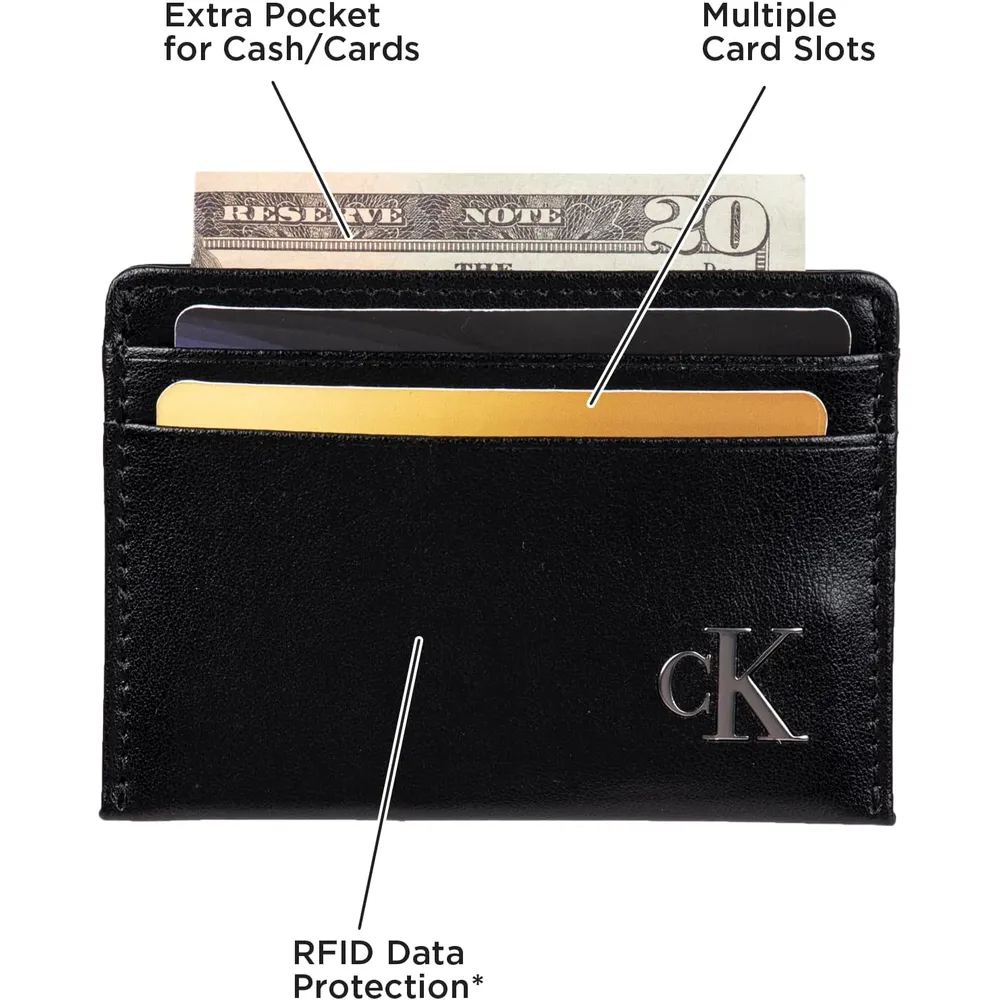 TARJETERO CALVIN KLEIN BASIL RFID NEGRO HOMBRE