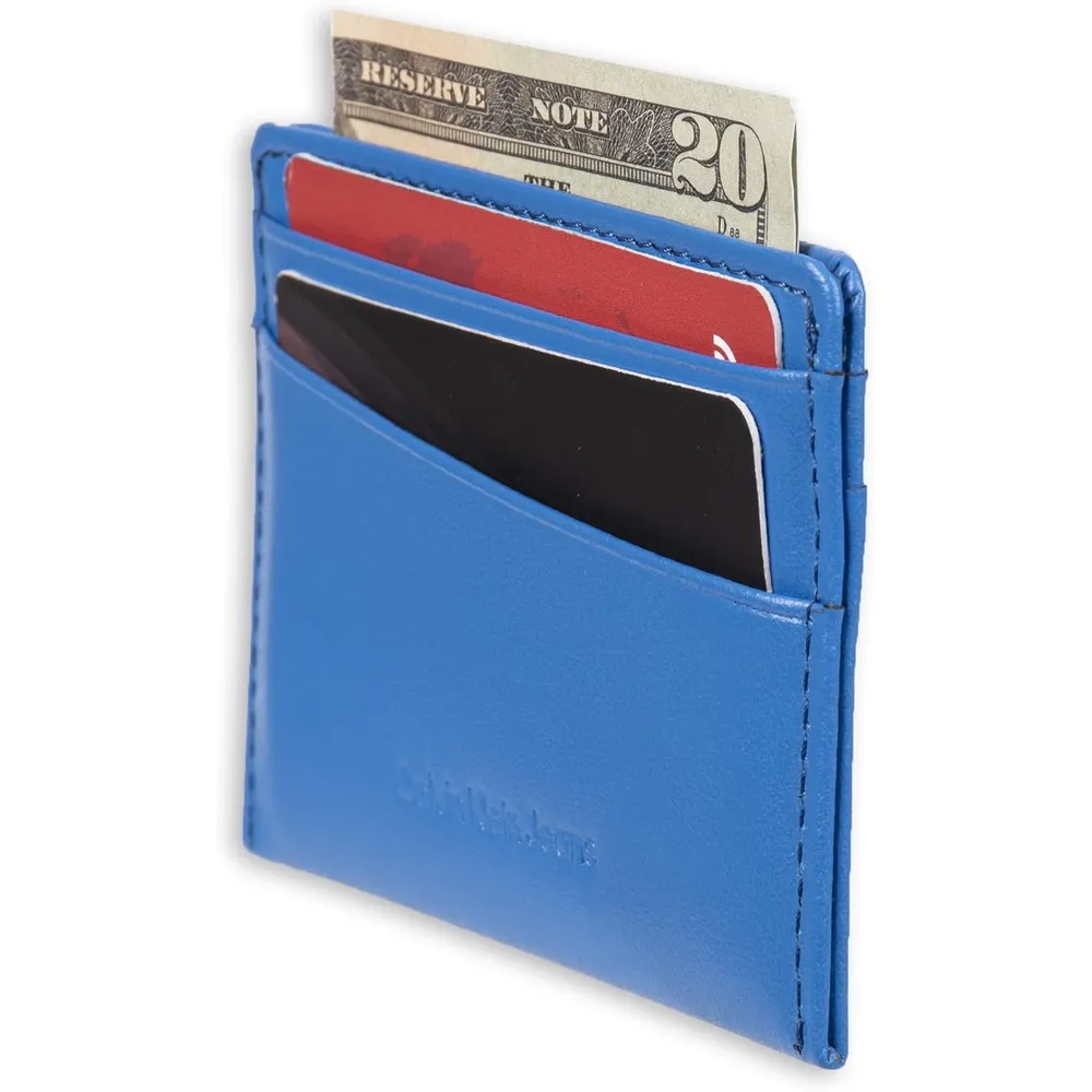 TARJETERO CALVIN KLEIN SLIM RFID AZUL HOMBRE