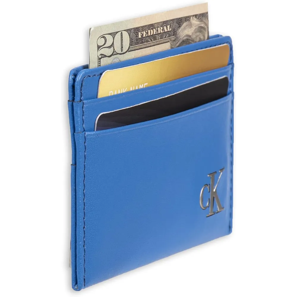 TARJETERO CALVIN KLEIN SLIM RFID AZUL HOMBRE