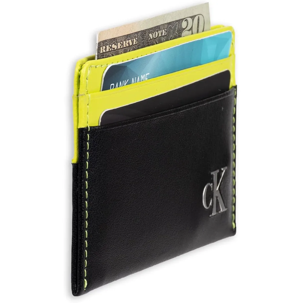 TARJETERO CALVIN KLEIN BASIL RFID AMARILLO HOMBRE