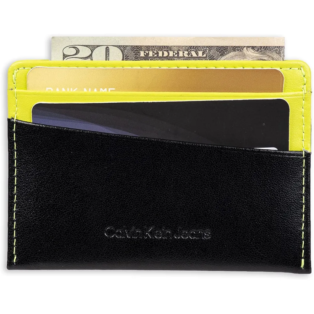 TARJETERO CALVIN KLEIN BASIL RFID AMARILLO HOMBRE
