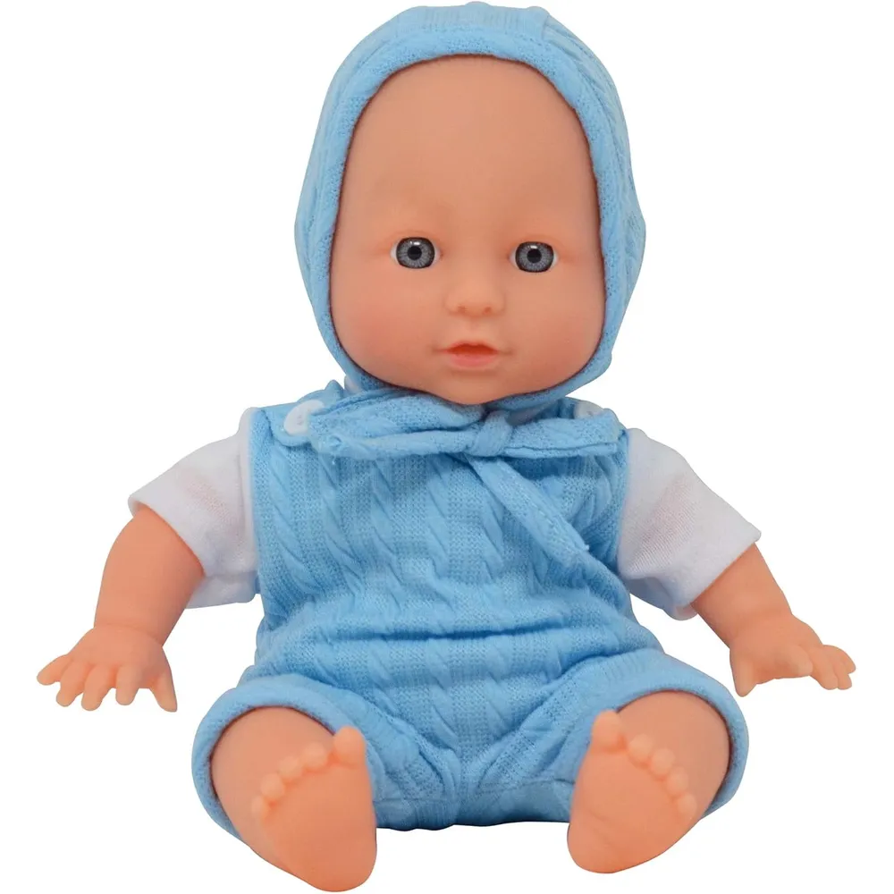 Muñeca bebé 12"/30 cm con accesorios | Azul