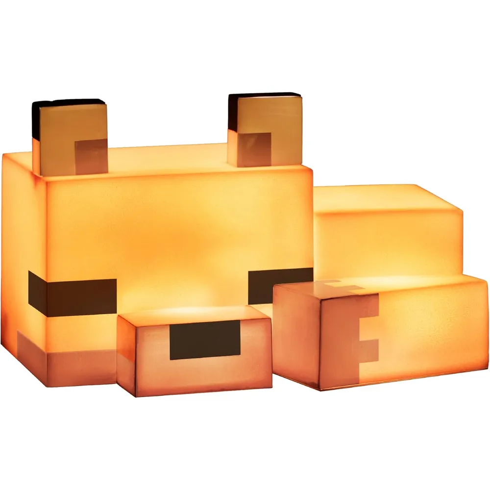 Paladone Minecraft Zorro, luz nocturna brillo naranja oficial