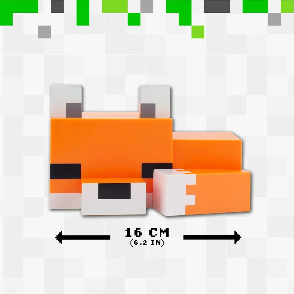 Paladone Minecraft Zorro, luz nocturna brillo naranja oficial