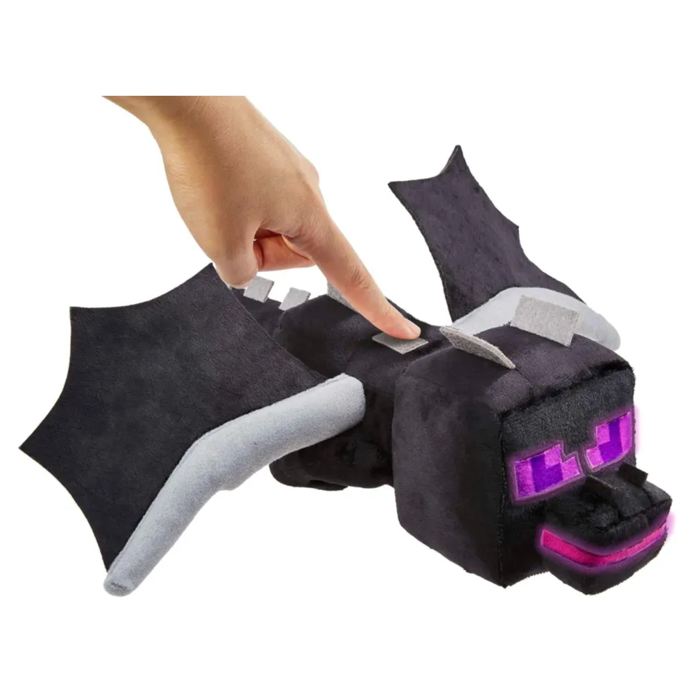 Minecraft peluche coleccionable para niños y fanáticos, dragon con luces y sonidos minecraft