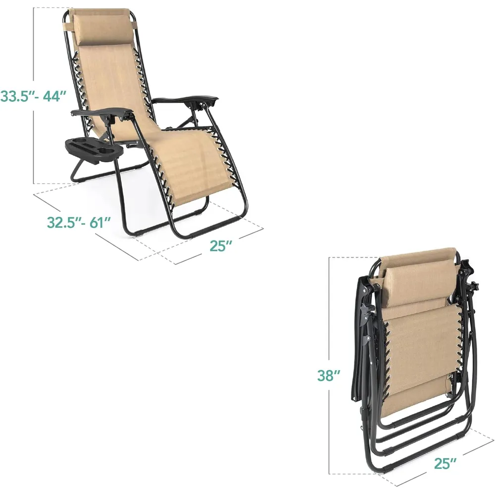 Juego de 2 sillones reclinables con portavasos Best Choice Products | Arena