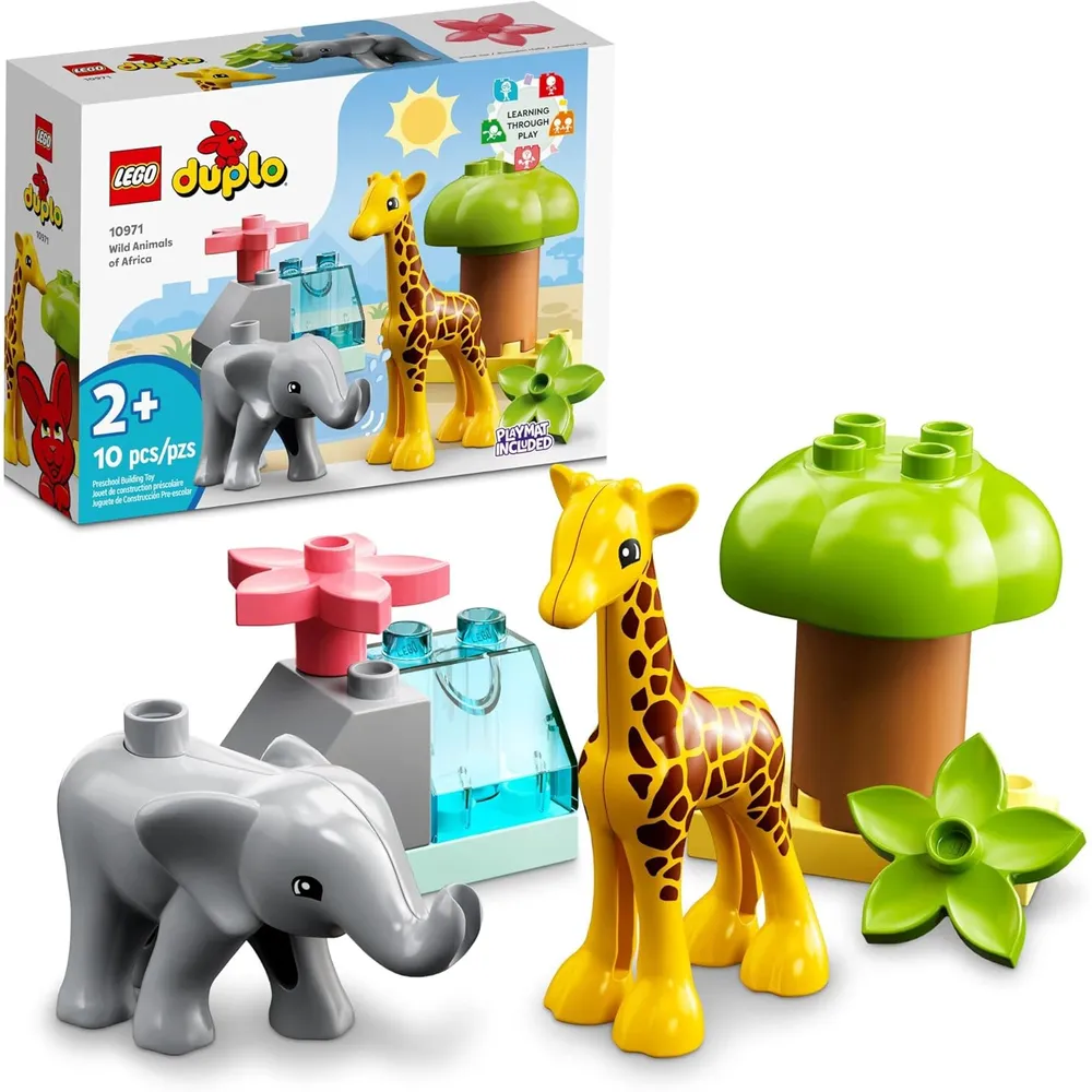 Lego Duplo Animales salvajes de África juguete educativo con elefante y jirafa