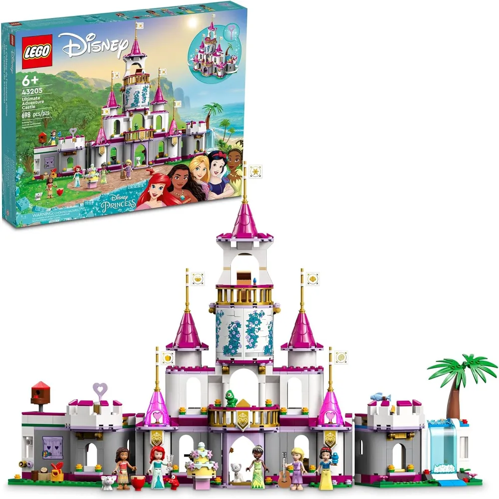 Lego Disney Princess Ultimate Adventure Castle set con 5 mini muñecas Disney