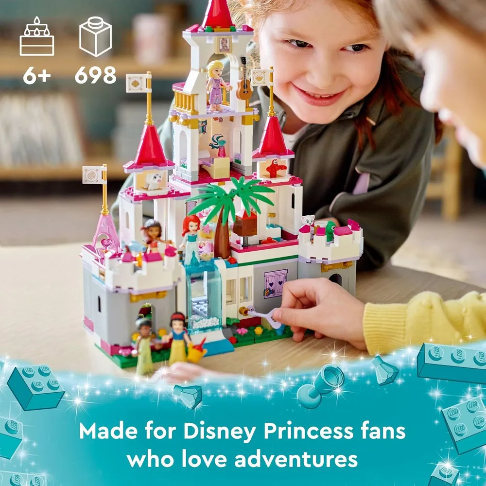 Lego Disney Princess Ultimate Adventure Castle set con 5 mini muñecas Disney