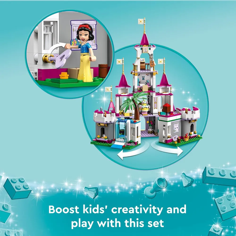 Lego Disney Princess Ultimate Adventure Castle set con 5 mini muñecas Disney