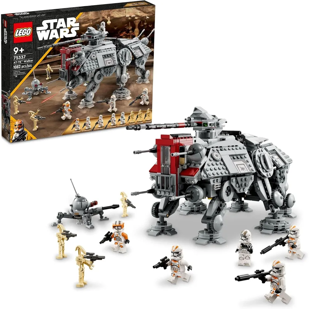 Lego Star Wars AT-TE Walker set articulado con soldados clon y droide de batalla