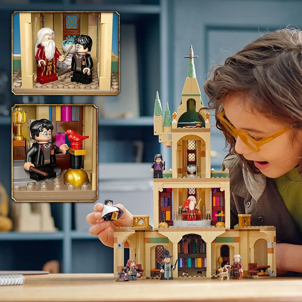 Lego Harry Potter Hogwarts despacho de Dumbledore set con sombrero y minifiguras
