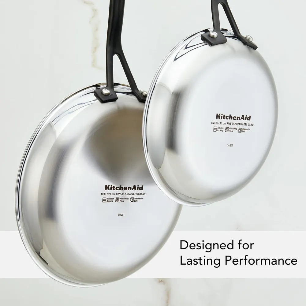 KitchenAid sartén 25 cm, acero inoxidable pulido