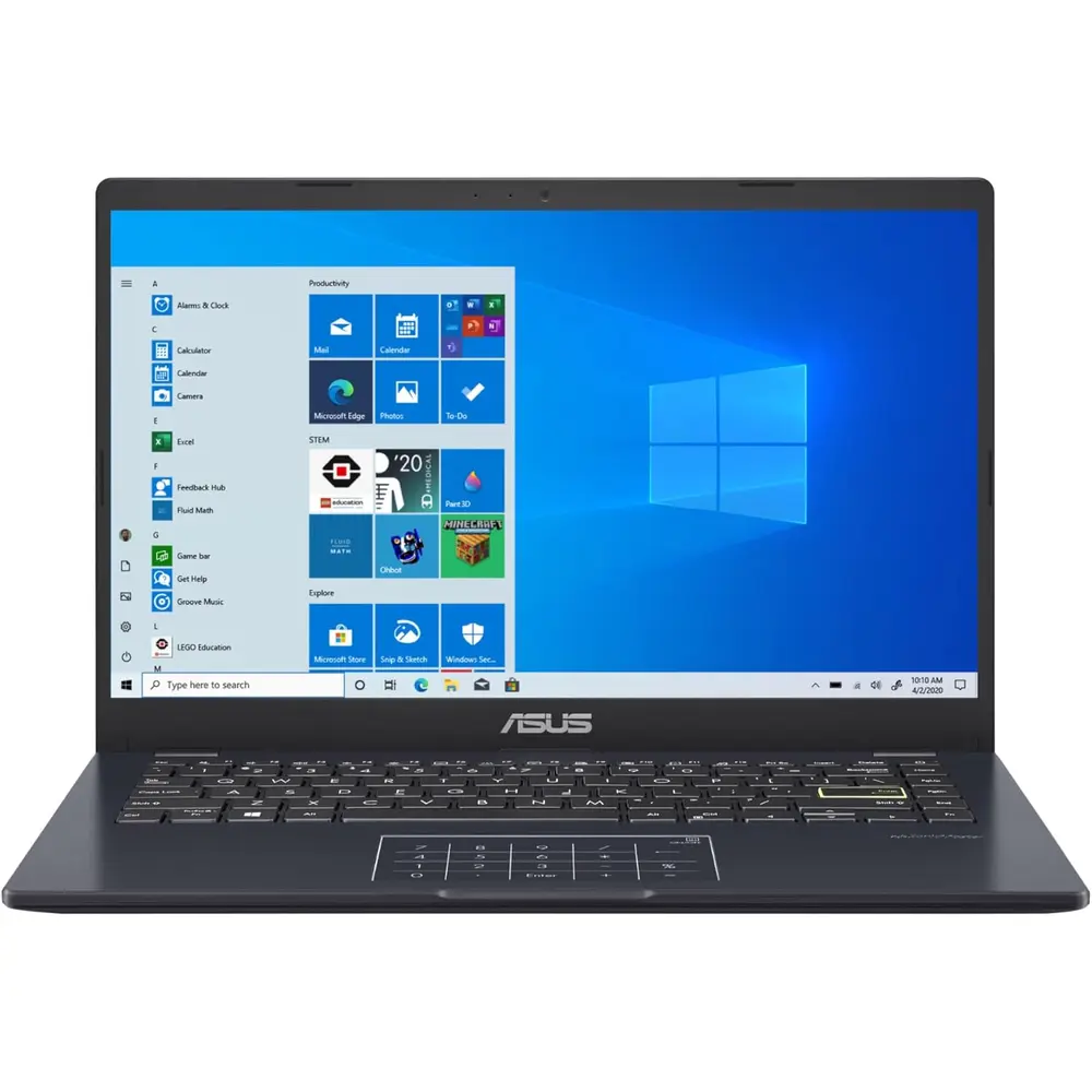 LAPTOP ASUS 14" E410 INTEL CELERON N4020 4GB 64GB WIN10 | NEGRO