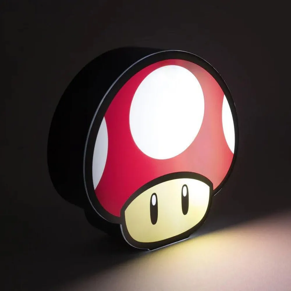 Paladone Super Mario Mushroom Box, lámpara escritorio 5.9 in / 15 cm oficial