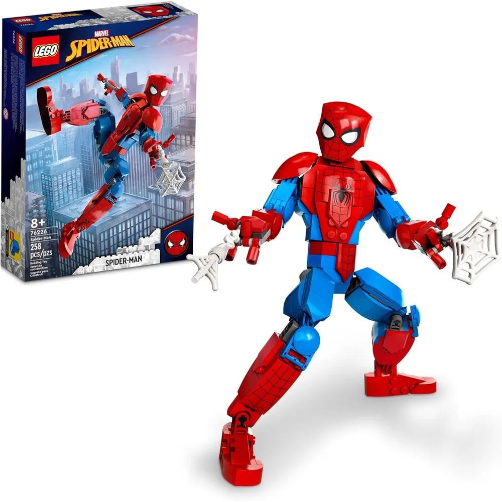 Lego Marvel Spider-Man set de construcción con figura articulada y elementos de telaraña