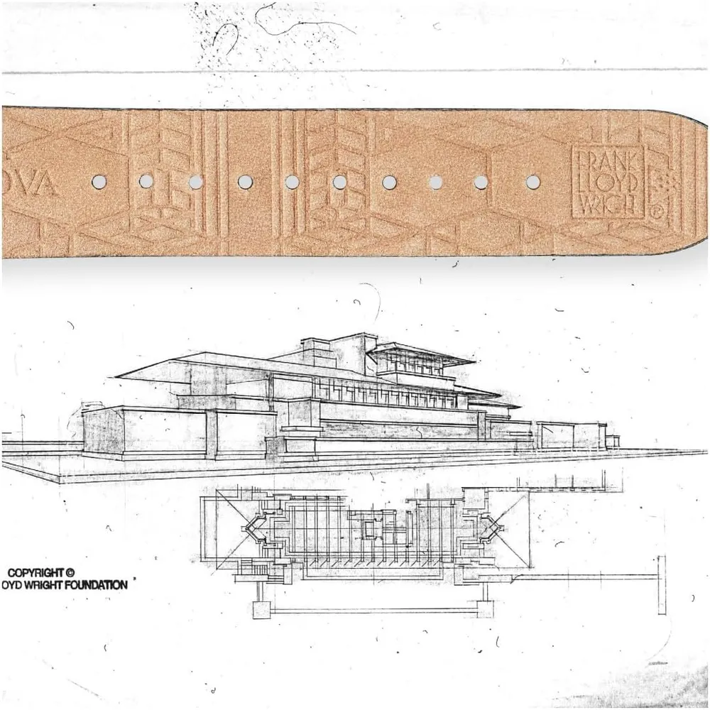 Bulova reloj Frank Lloyd Wright Robie House de hombre cuarzo 3 agujas | Gris