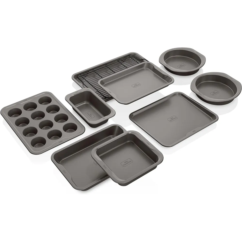 Ninja set 10 moldes B39010 Foodi Neverstick Premium, antiadherentes | Gris