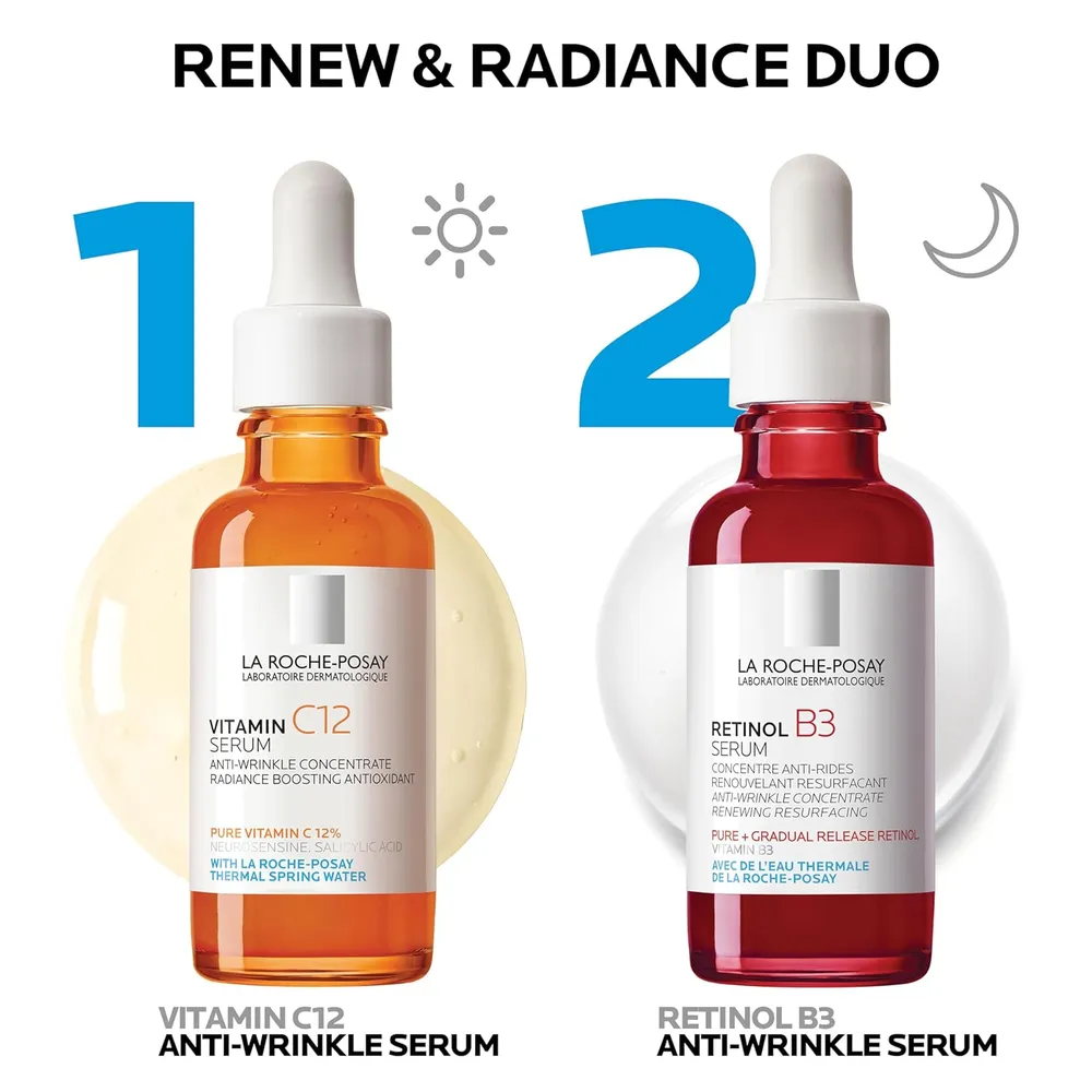 KIT SÉRUM VITAMINA C12 + SÉRUM RETINOL B3 LA ROCHE-POSAY 30 ML + 30 ML