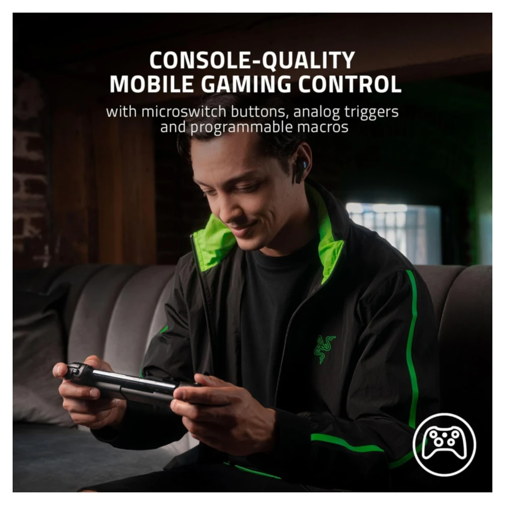 CONTROLADOR RAZER KISHI V2 JUEGOS MÓVIL ANDROID | NEGRO