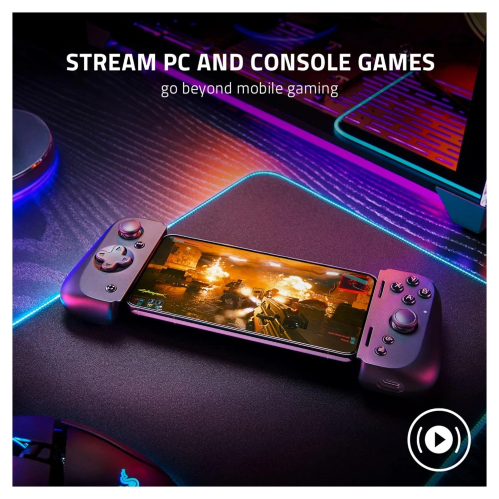 CONTROLADOR RAZER KISHI V2 JUEGOS MÓVIL ANDROID | NEGRO