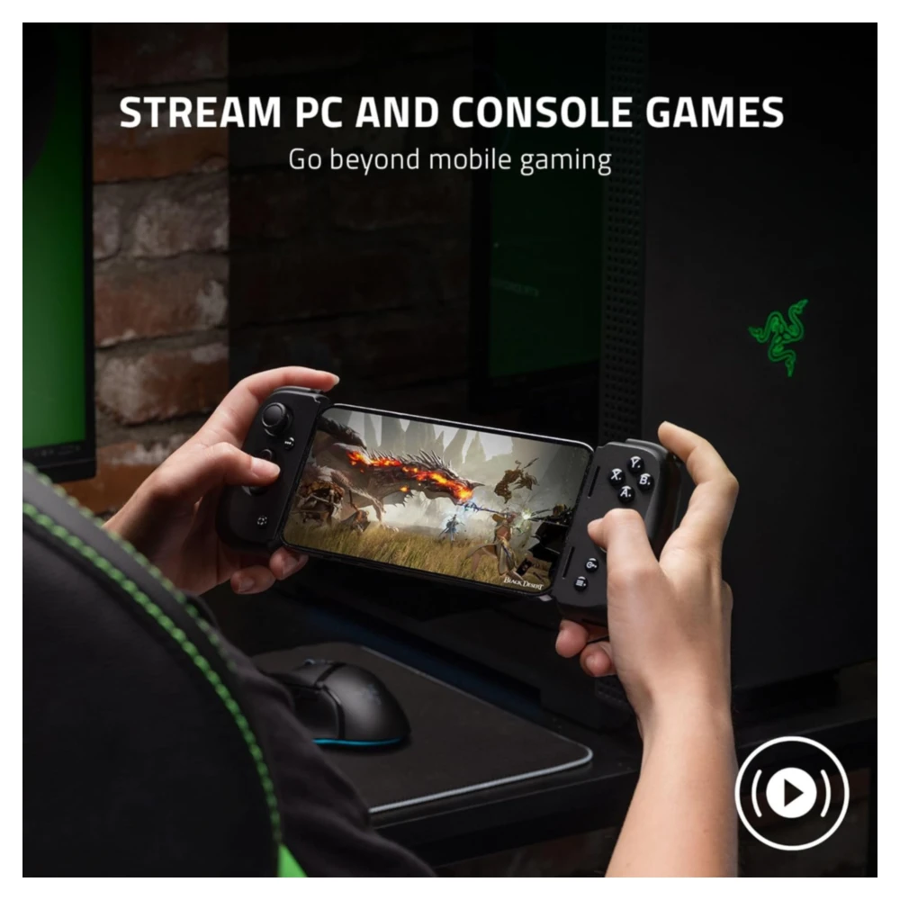 CONTROLADOR RAZER KISHI V2 JUEGOS MÓVIL IPHONE | NEGRO