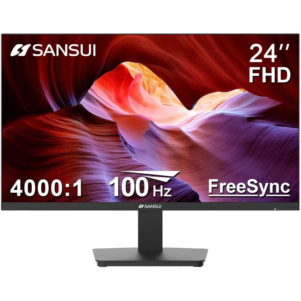 Sansui 24" FHD 100 Hz HDMI/VGA VESA Ergonomía Eye Care