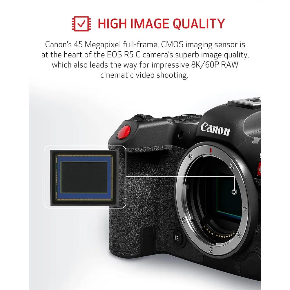 Canon cámara EOS R5 C cine híbrida | Negro