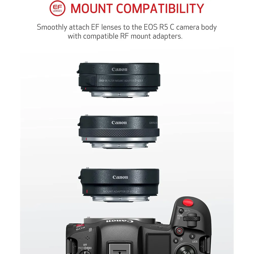Canon cámara EOS R5 C cine híbrida | Negro