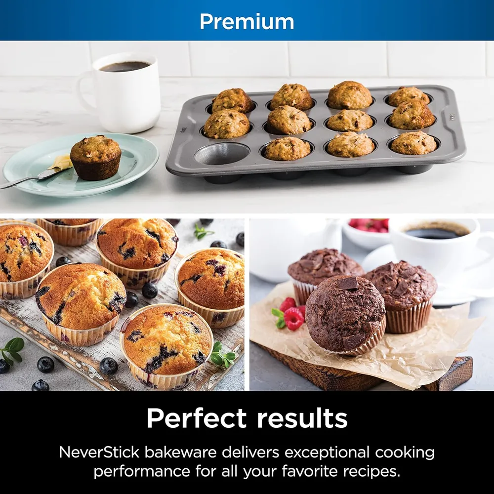 Ninja molde para muffins B30212 Foodi Neverstick Premium, antiadherente | Gris