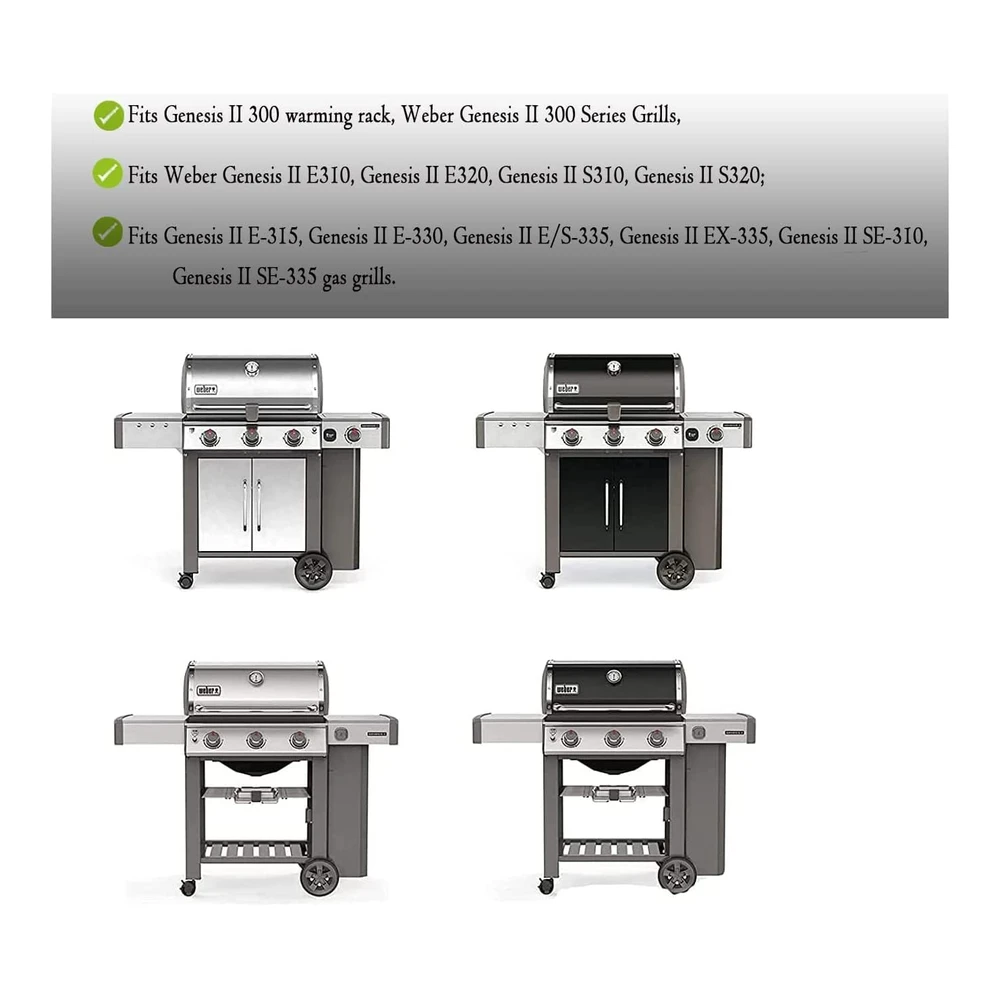 b0b1pxjjhj_1.webp 66044 Grill Warming Rack for Weber Genesis Ii 300 Series - Genesis Ii E-310 Ii E-315 Ii E-330 Ii E-335 Ii S-310 Ii S-335 Series Gas Grill - Stainless Steel Grill Grate