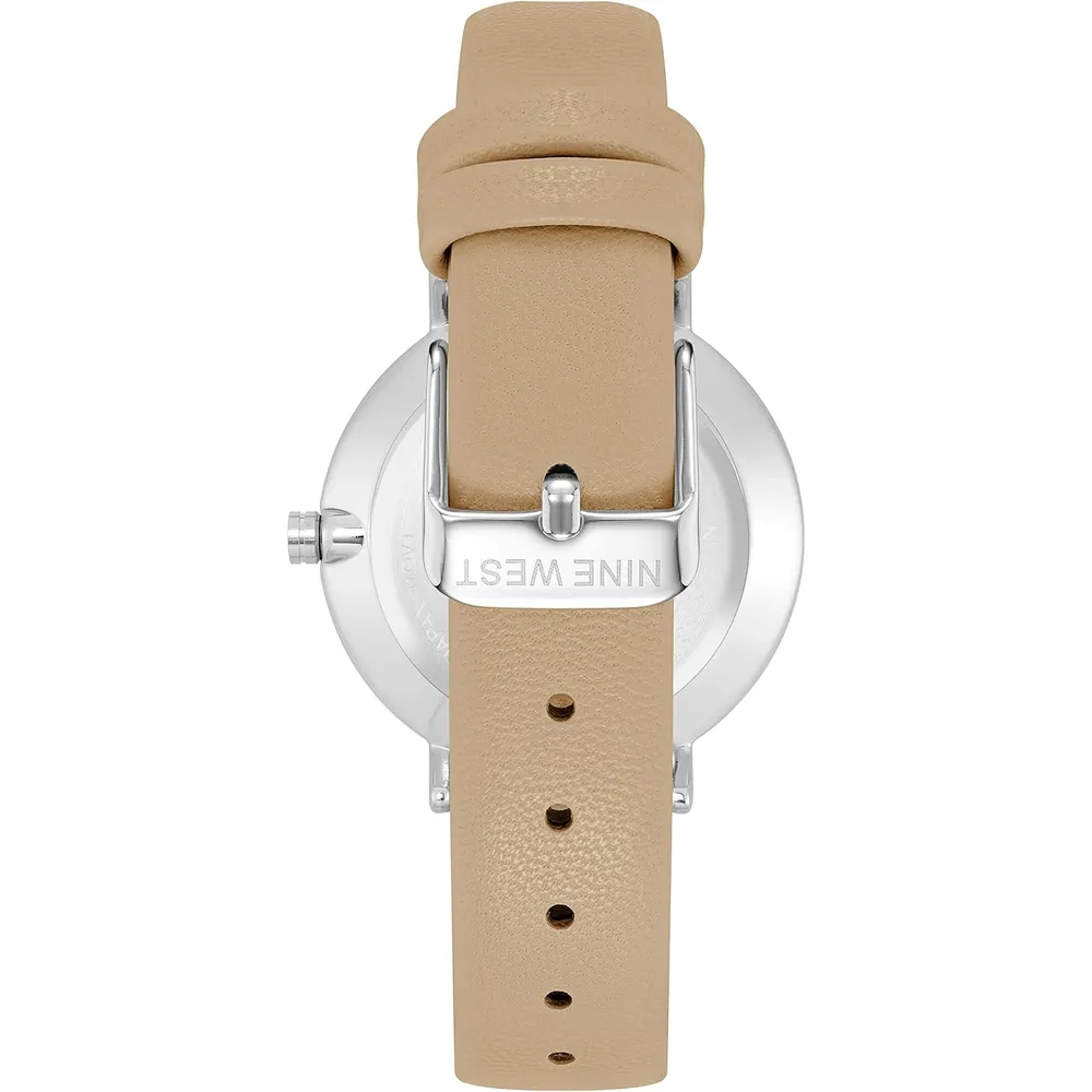 Nine West NW/2346GPGN reloj para dama con correa clásica | 36 mm - Bronceado/Plateado