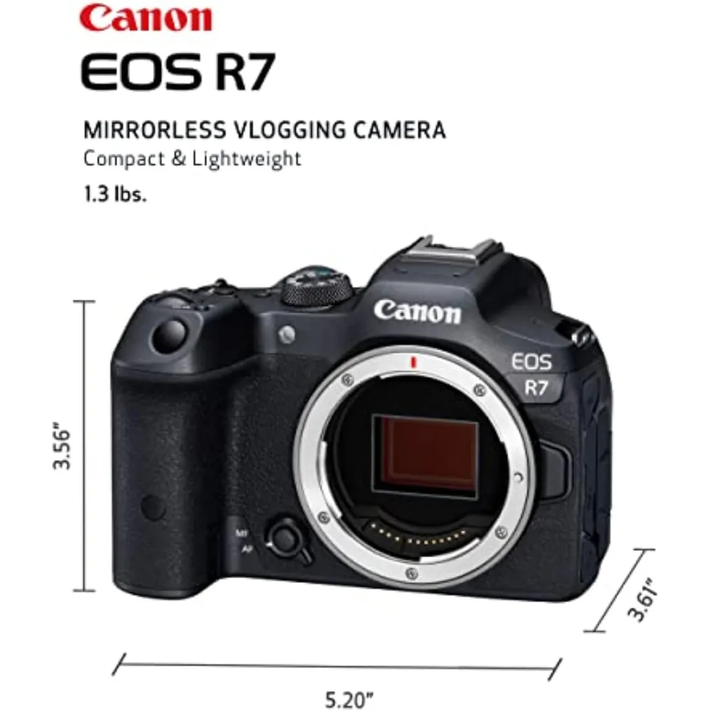 Canon cámara sin espejo EOS R7 hìbrida | Negro
