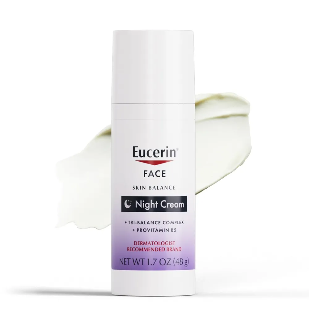 EUCERIN SKIN BALANCE CREMA FACIAL DE NOCHE PARA PIEL SENSIBLE 1.7 OZ / 48 GR
