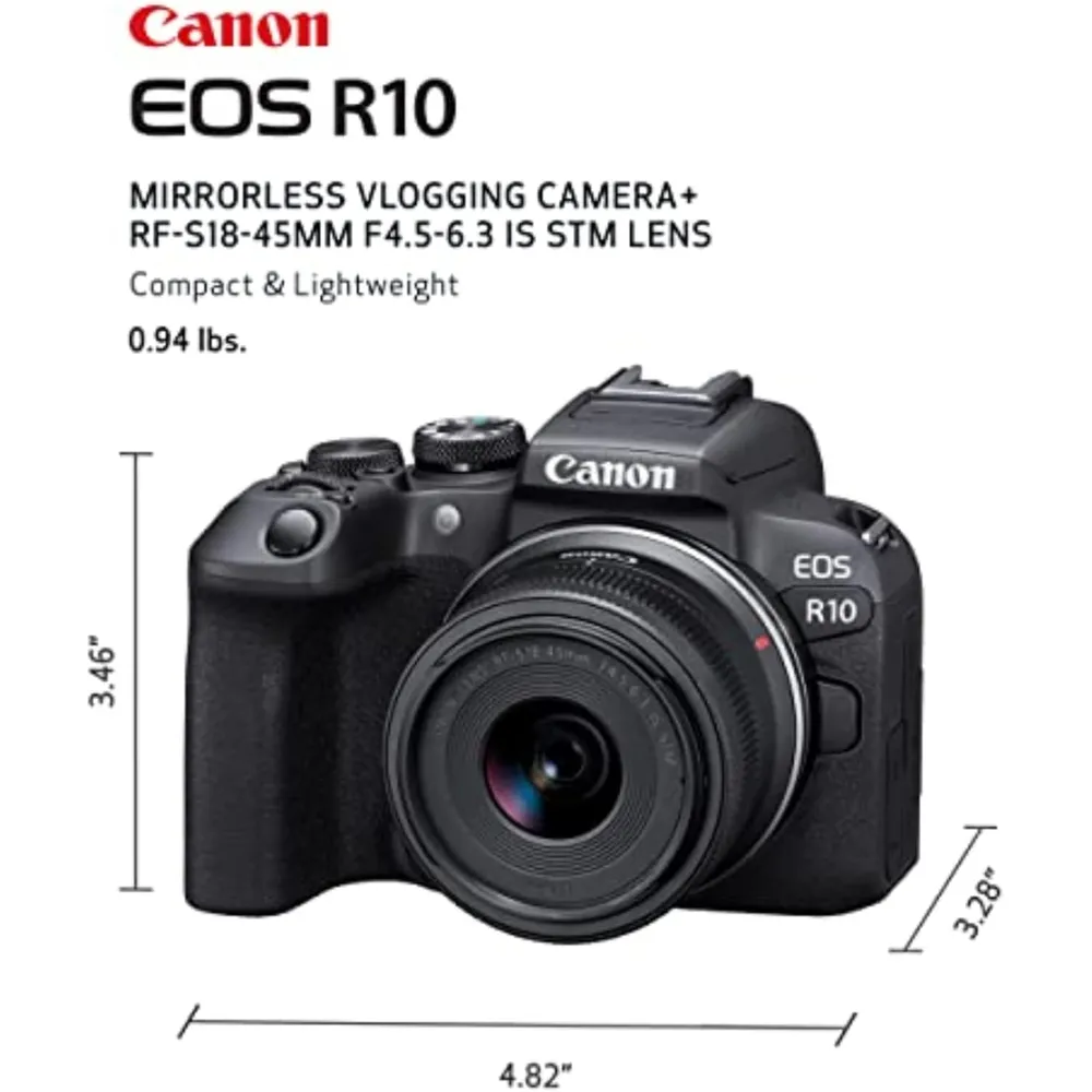Canon cámara EOS R10 mirrorless | Negro