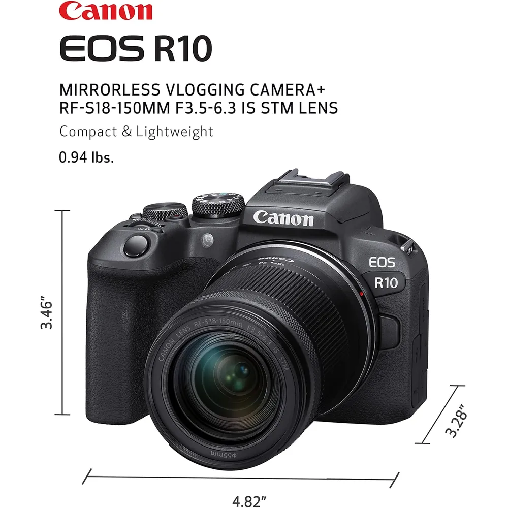 Canon cámara EOS R10 mirrorless STM | Negro
