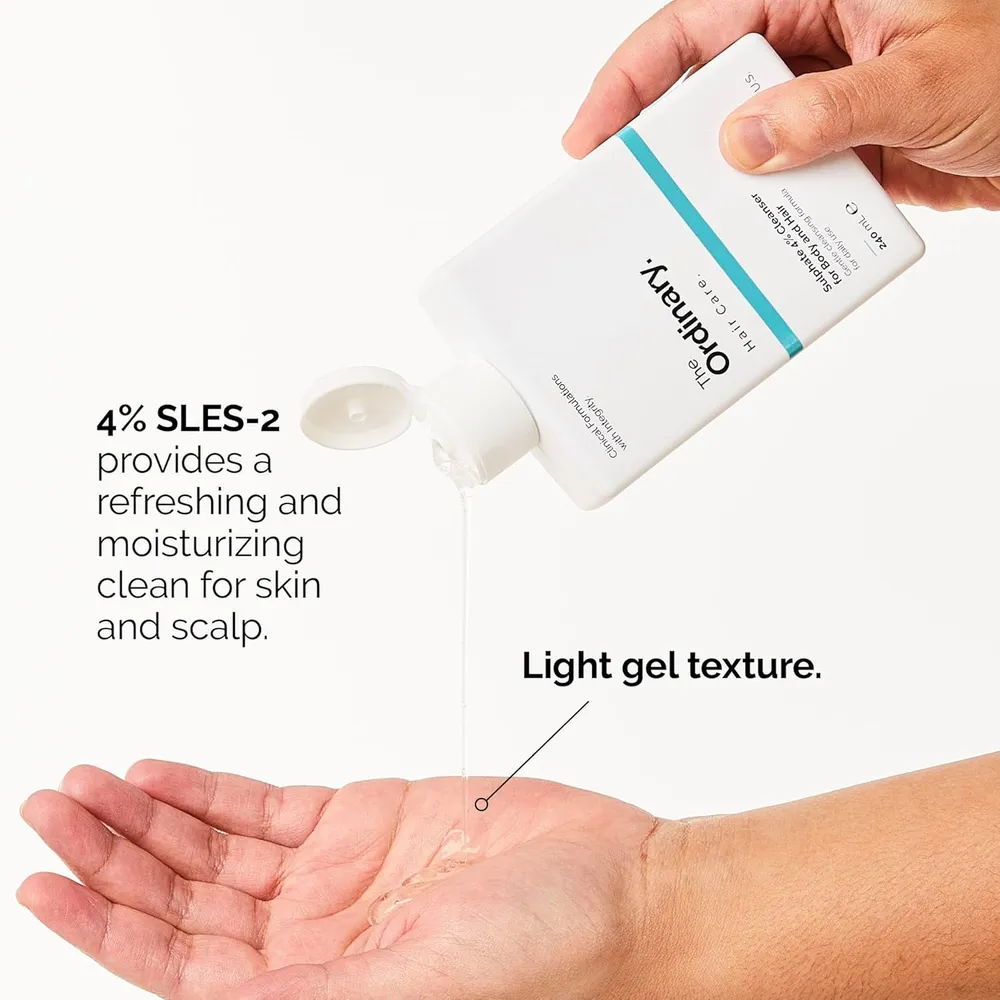 The Ordinary limpiador Sulfato 4% para cuerpo y cabello | 240 ml.