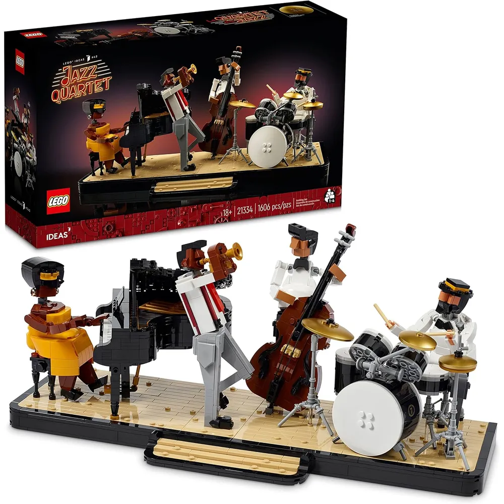 Lego Ideas cuarteto de jazz set de construcción con escenario y 4 músicos