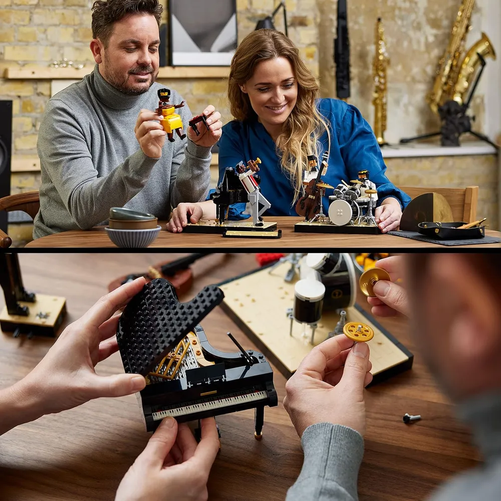 Lego Ideas cuarteto de jazz set de construcción con escenario y 4 músicos