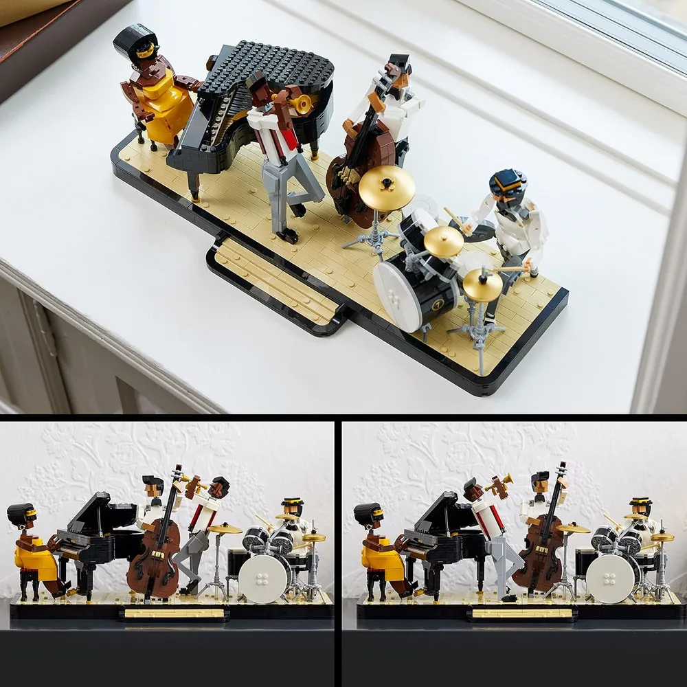 Lego Ideas cuarteto de jazz set de construcción con escenario y 4 músicos