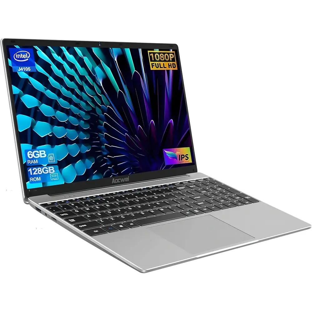 Ruzava 15.6" Laptop 6 GB RAM 128 GB SSD J4105 4-Core Win 10 FHD Dual