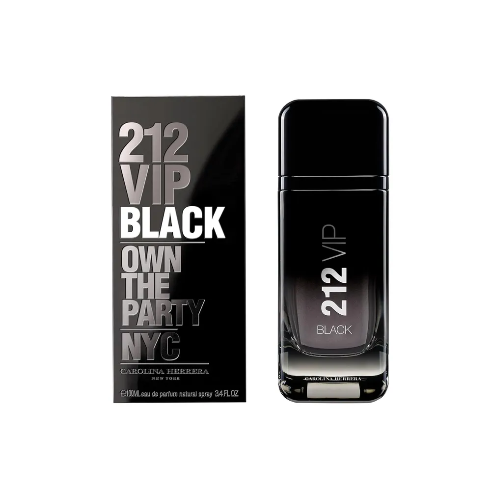 PERFUME CAROLINA HERRERA 212 VIP BLACK EDP HOMBRE 3.4 OZ / 100 ML